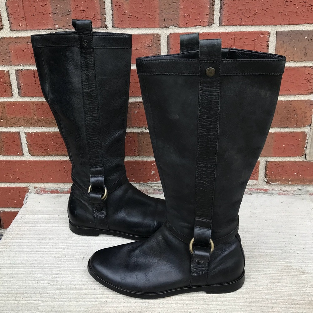 Cole Haan Liberty Black Leather Boots 6.5